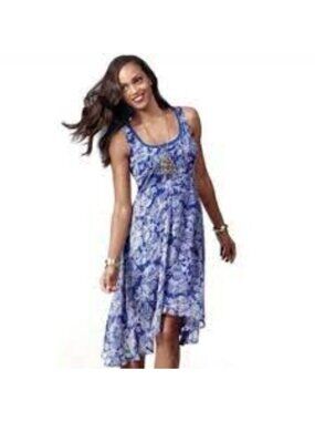 CAbi 851 Blue Willow Double Dress Floral XS